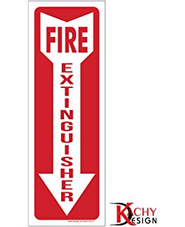 3 Pack) Fire Extinguisher Sign - High Quality - Self Adhesive 4 X ...
