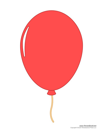 Printable Balloon Template | Birthday Printables