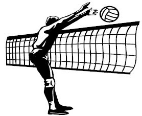 Boys volleyball clipart