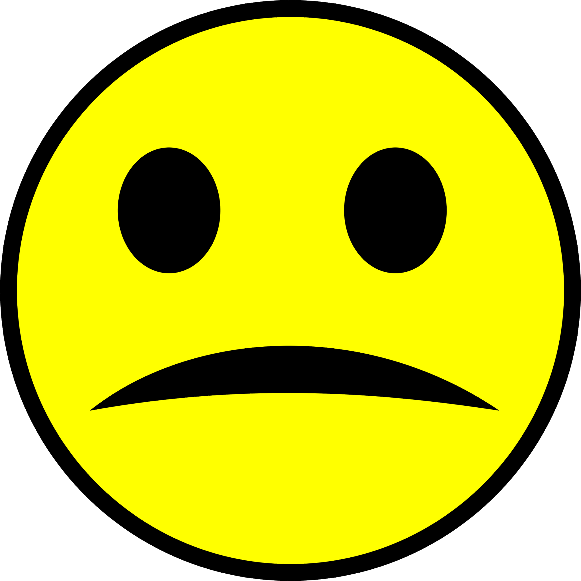 Yellow Sad Face Face Clipart - Free to use Clip Art Resource