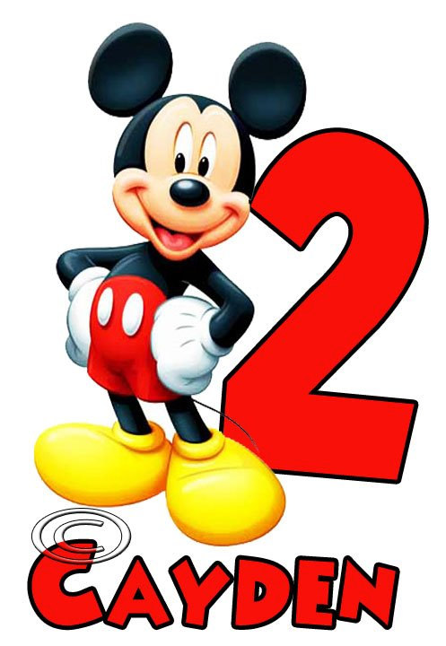 Mickey mouse clipart birthday 2 year old