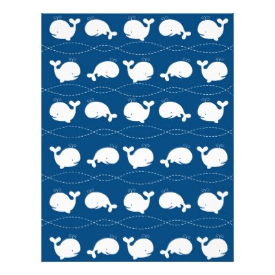 Nautical Blue Whale Baby Scrapbook Paper Letterhead Template | Zazzle