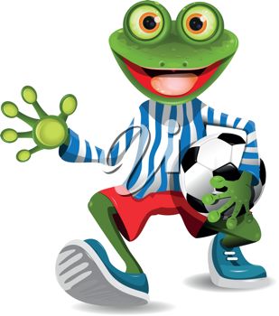 iCLIPART - Royalty Free Clip Art Illustration of a Funny Frog ...