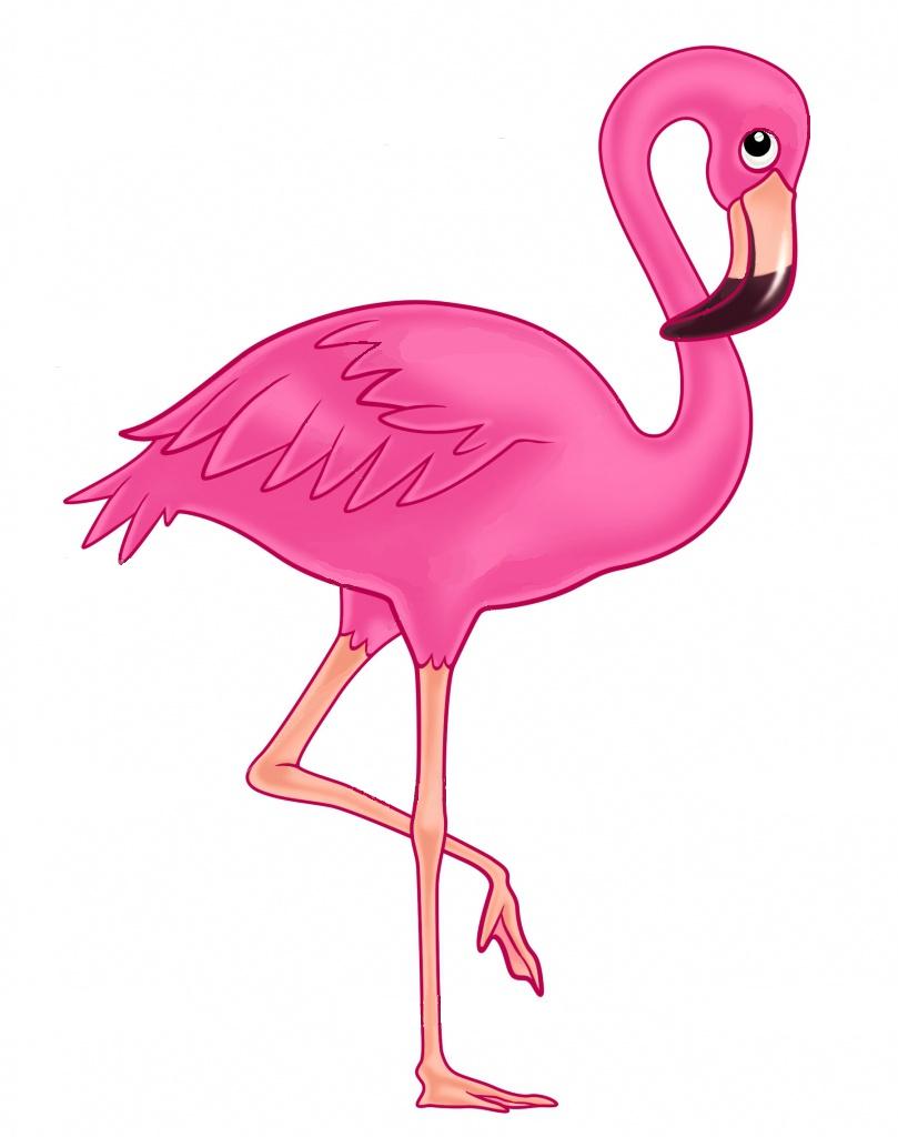 Pink Flamingo Cartoon Clipart