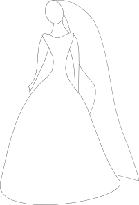 Wedding Dress Clipart Outline - ClipArt Best