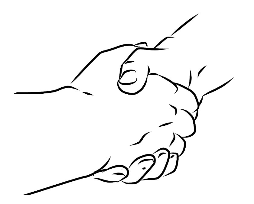 Hand Shaking Drawing - ClipArt Best