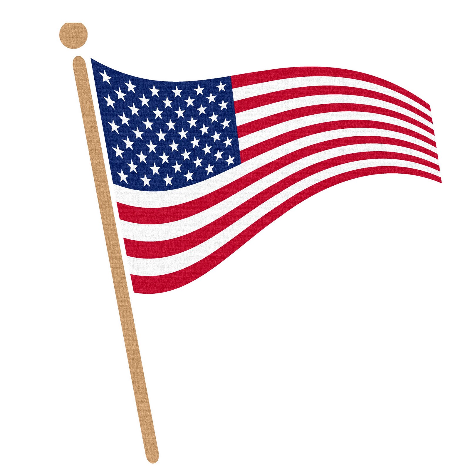 Transparent american flag clipart
