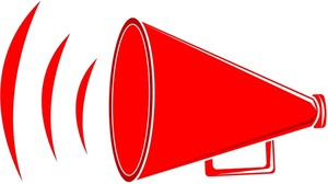Megaphone Clipart Image - Sound Waves Coming Out of a Megaphone