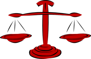 Red Legal Scales clip art - vector clip art online, royalty free ...