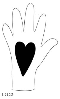 Blank hand template