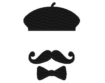 mustache and bow tie