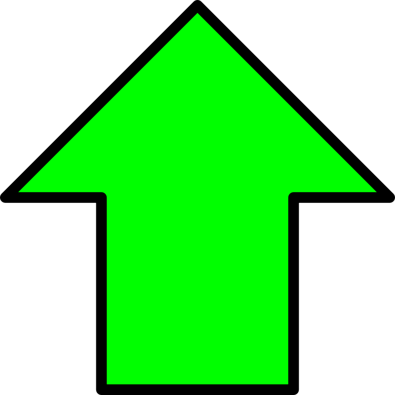 Green up arrow vector clip art download free - Clipart-