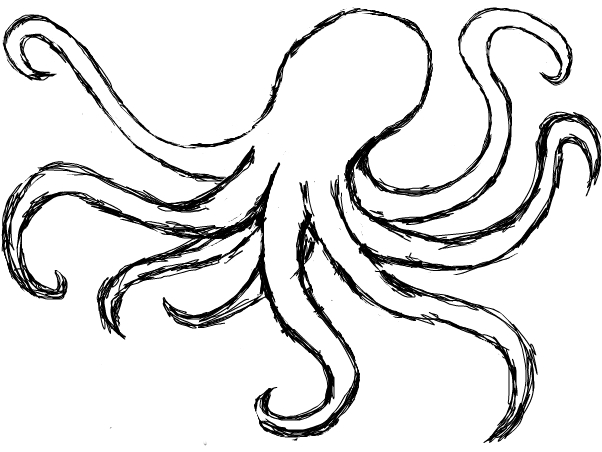Octopus Line Drawing - ClipArt Best