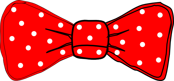 Bow Tie Red Polka Dot Clip Art - vector clip art ...