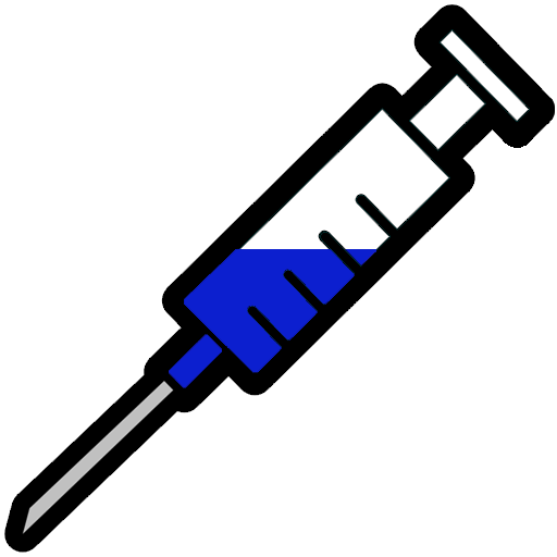 Other sizes of blue filled syringe clip art image