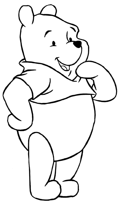 Pooh Bear Colouring Pages | Cartoon Characters Coloring Pages ...