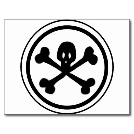 Skull And Crossbones Cartoon Postcard from Zazzle. - ClipArt Best