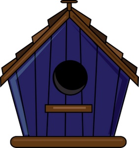 Birdhouse Clipart Image - Cartoon Birdhouse