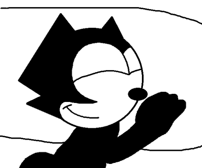 1,125 views Felix the Cat sleeping