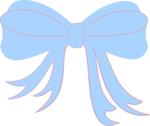 Baby Blue Ribbon clip art - vector clip art online, royalty free ...