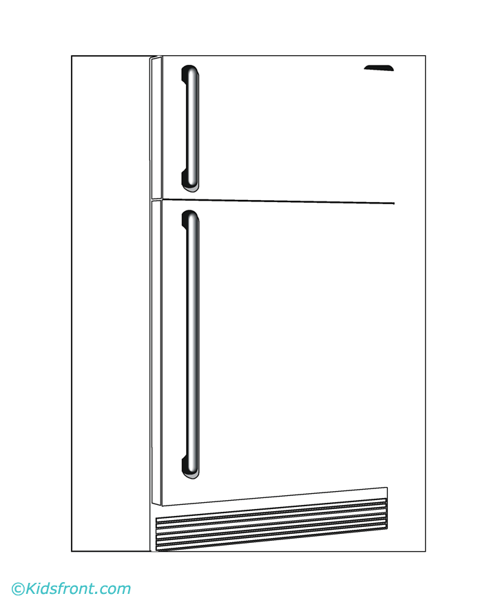 Refrigerator Coloring Pages Printable