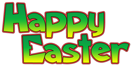 Happy easter sign clipart