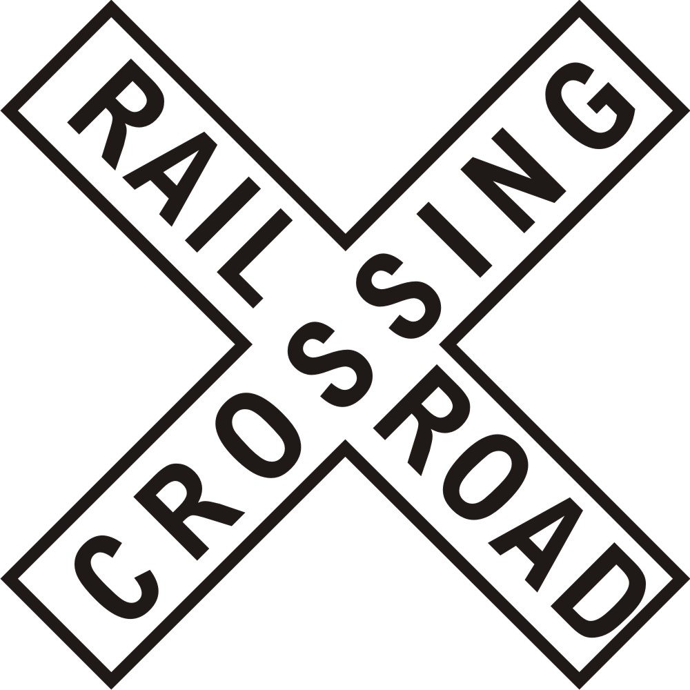 Railroad crossing sign clip art