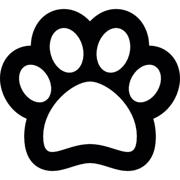 Dog footprint outline Icons | Free Download