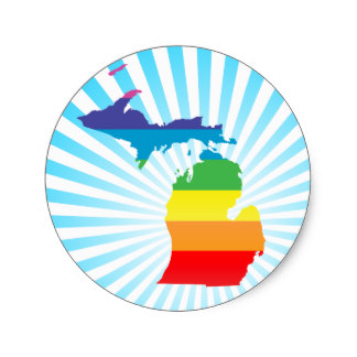 Michigan Shape Stickers | Zazzle