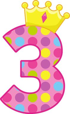 Birthday number 3 clipart