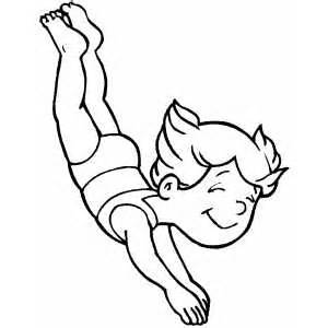 Diving Olympics Coloring Sheet Coloring Pages