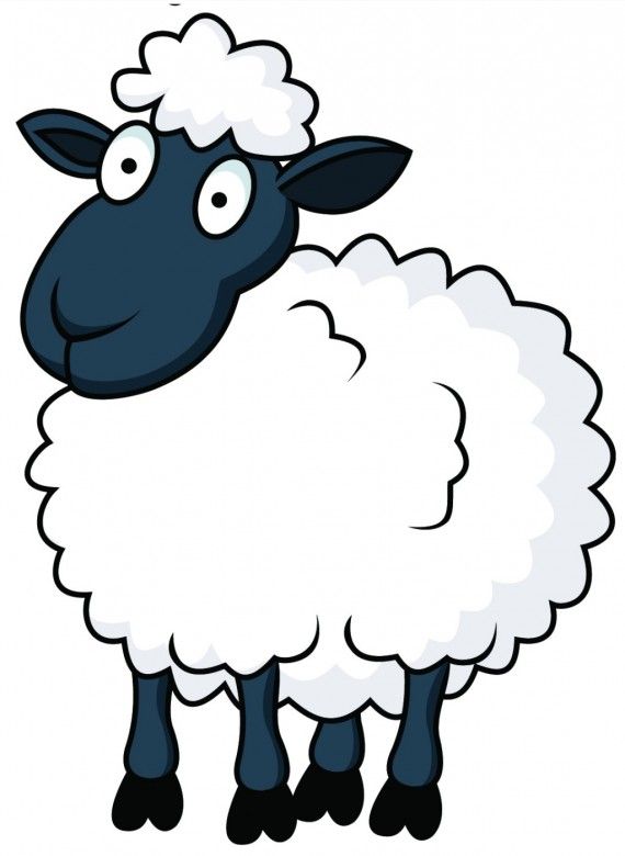 Sheep Cartoon | Sheep Drawing, Easy ...