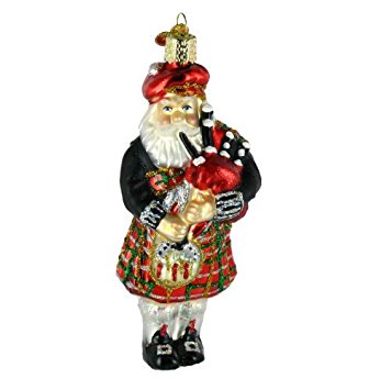 Amazon.com: Old World Christmas Highland Santa Glass Blown ...