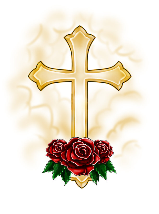 Pictures Of Crosses With Roses - ClipArt Best