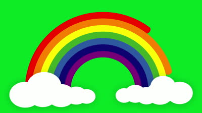 Animated rainbow - Rainbow is created as each colour beam emerge ...