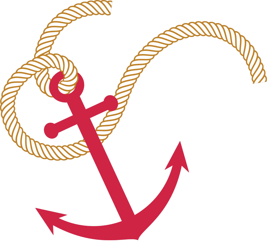 Nautical Anchor With Rope Clipart