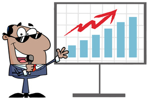 Businessman Cartoon Clipart Image - Slick Salesman Giving a ...