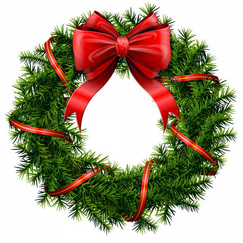 Christmas Wreath Border Clipart