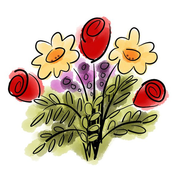 Flower Bouquet Clip Art - Tumundografico