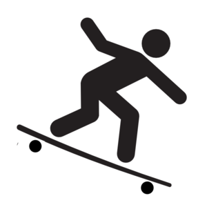 Skateboard black and white clipart clipart kid - Clipartix