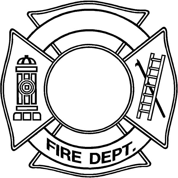 Fire Dept Maltese Cross Coloring Pages : Batch Coloring