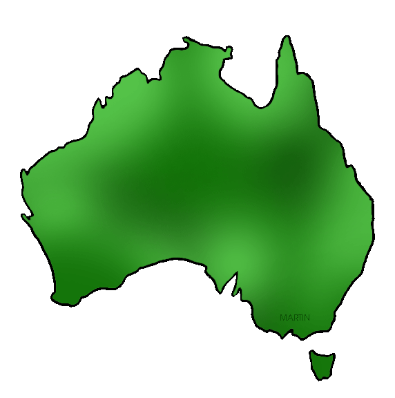 Clip art maps of australia