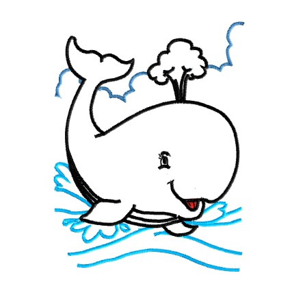 Whale Outline Clipart