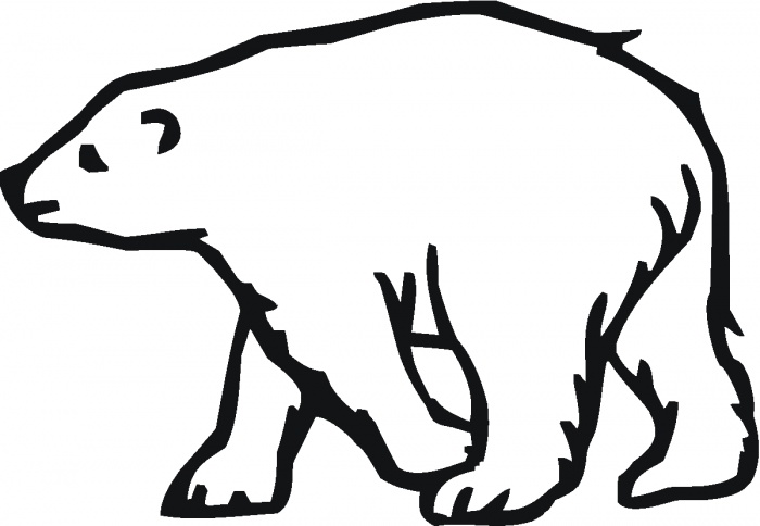 Polar bear clipart outline