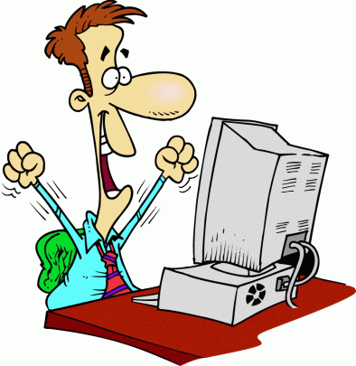 Cartoon Person On A Computer - ClipArt Best