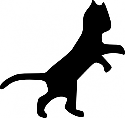 Cat jumping clipart