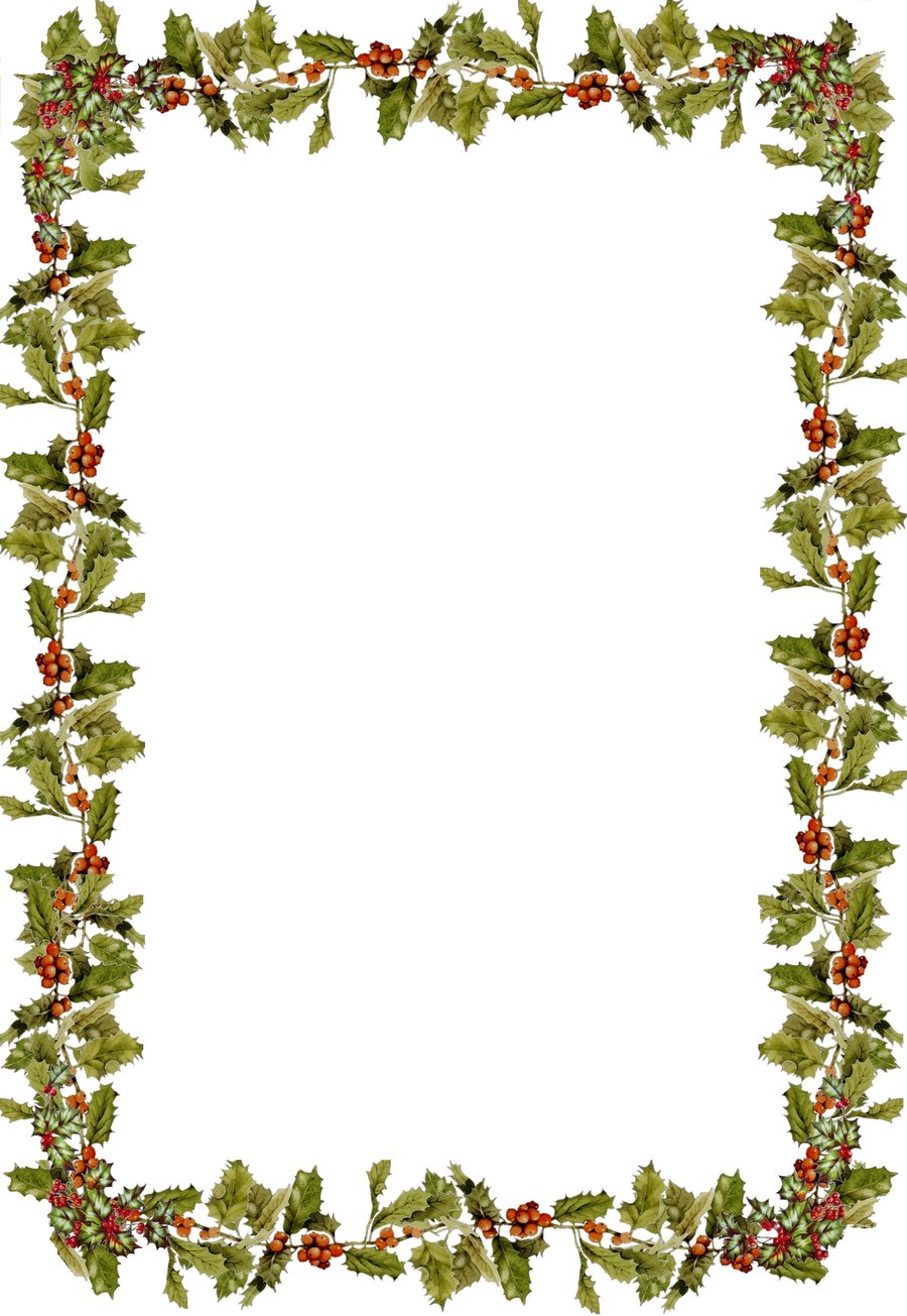 Holly Border Clip Art - Tumundografico