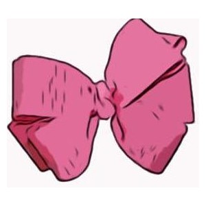 Cartoon Hot Pink Bow - Polyvore