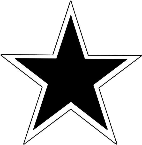 Small star outline clipart