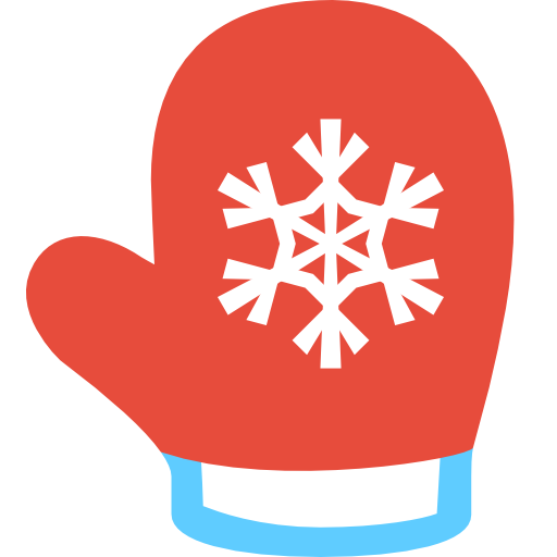 Red Christmas Mittens Clipart